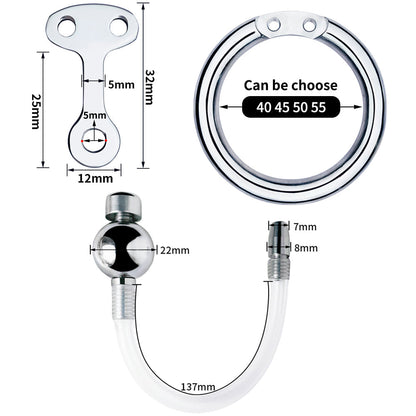 Inverted Chastity Cage with Stainless Steel Ball - KeepMeLocked