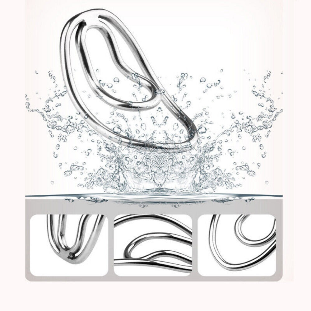 Metal Sissy Clip Penis Ring For mimicking a female pussy- Silver/ Golen ChastityBondage Metal Sissy Clip Penis Ring For mimicking a female pussy- Silver/ Golen ChastityBondage