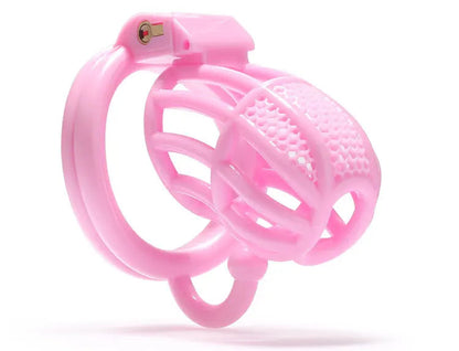 2023 NEW V2.0 Breathable Cobra Pink/Black/White Chastity Cage with 4 Penis Rings - KeepMeLocked