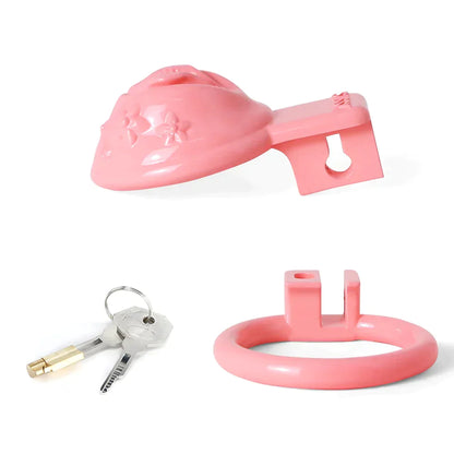 small pink chastity cage