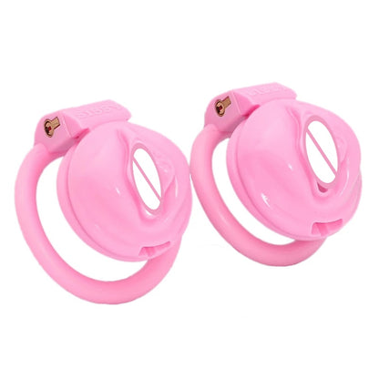 Pink Sissy Chastity Cage: Small Male Chastity Device for BDSM Bondage, Lockable Slave Penis Ring - ChastityBondage