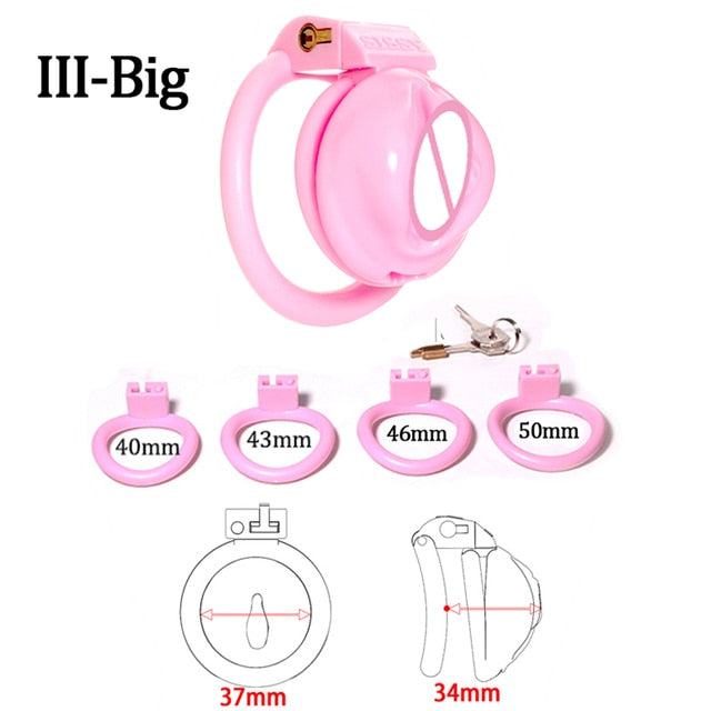 Pink Sissy Chastity Cage: Small Male Chastity Device for BDSM Bondage, Lockable Slave Penis Ring - ChastityBondage