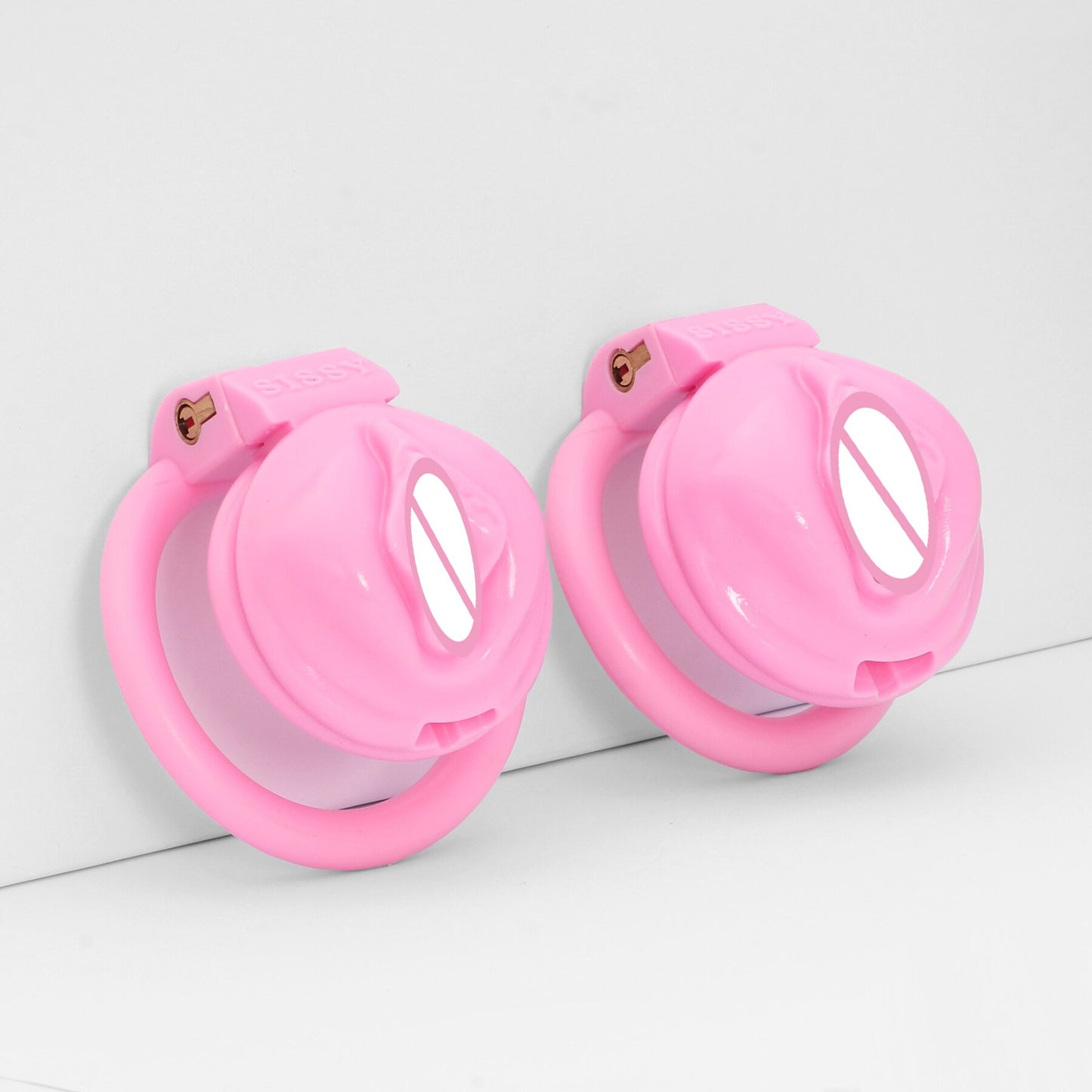 Pink Sissy Chastity Cage: Small Male Chastity Device for BDSM Bondage, Lockable Slave Penis Ring - ChastityBondage