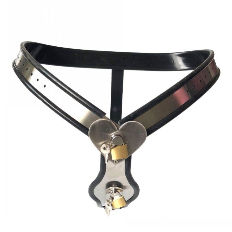 Female Chastity Belt: Stainless Steel T-Back Underwear with Locking Device - ChastityBondage