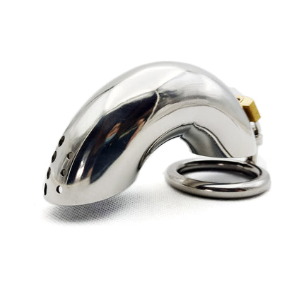 Men's Stainless Steel Chastity Device: Lockable Full Closed Cock Cage Belt with Penis Rings Sleeve for Adult BDSM Play - ChastityBondage