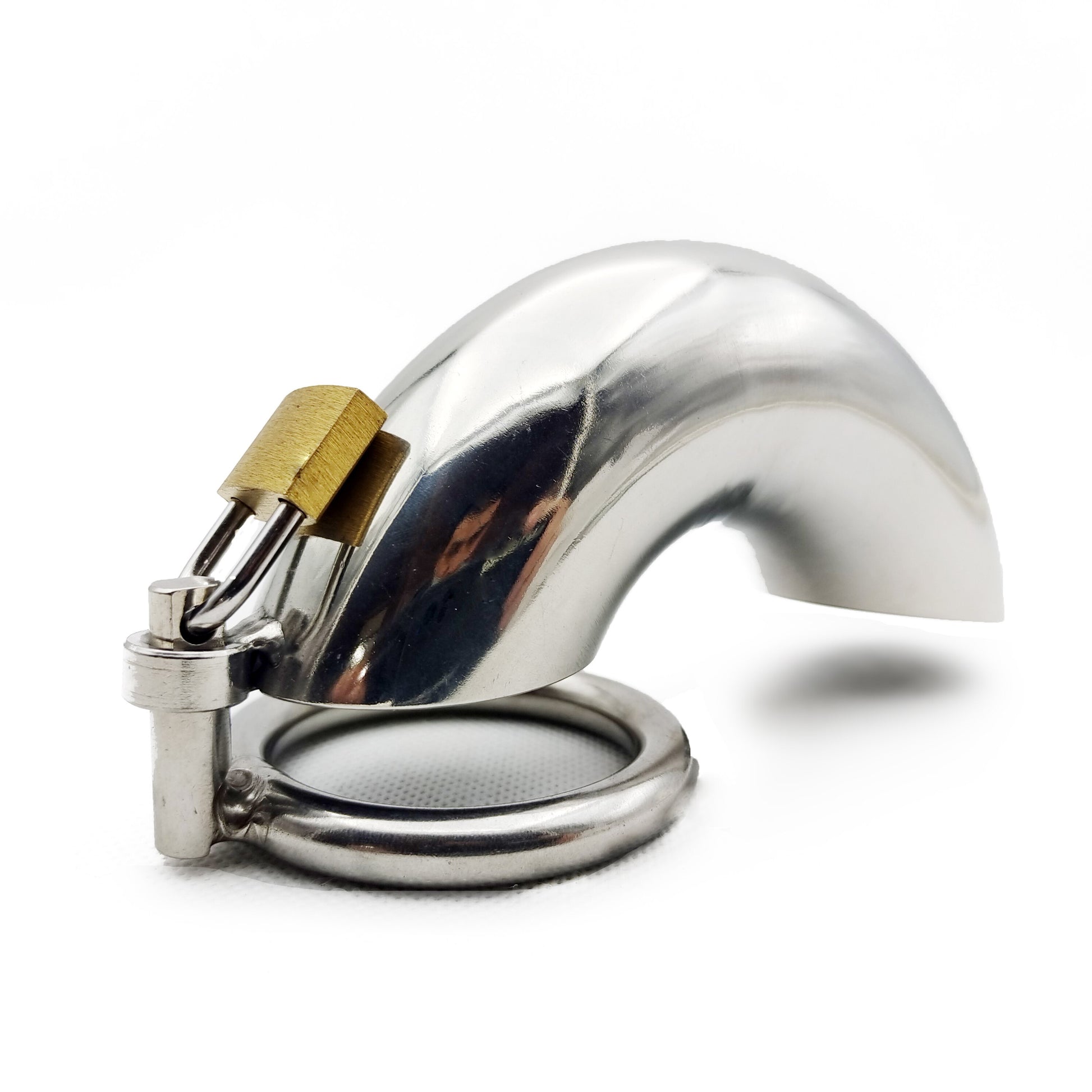 Men's Stainless Steel Chastity Device: Lockable Full Closed Cock Cage Belt with Penis Rings Sleeve for Adult BDSM Play - ChastityBondage