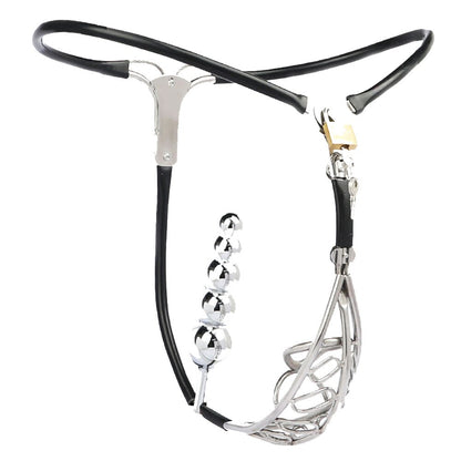 Male Chastity Belt - Invisible Stainless Steel Male Restraint with Anal Plug, and Lock. - ChastityBondage