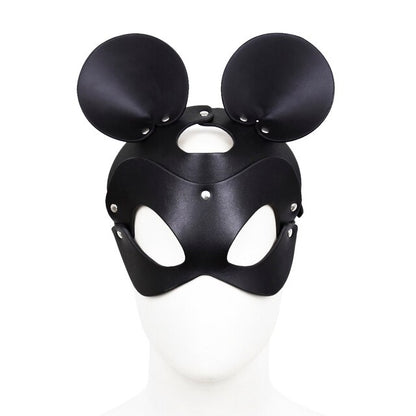 BDSM Animal Ears Harness Mask: Unisex PU Leather Restraint for Erotic Slave Play - ChastityBondage