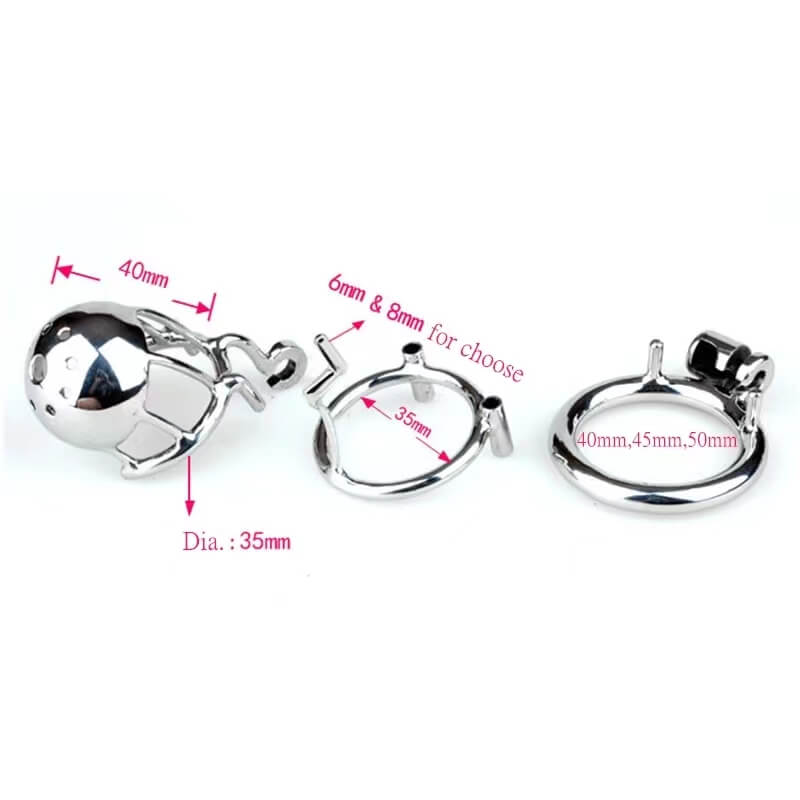 Metal Chastity Cage with Through Hole PA - Cock Cage For Men - ChastityBondage